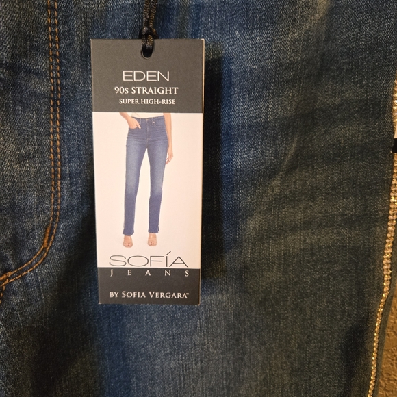 Sofia Jeans by Sofia Vergara New Womens Eden 90S Straight Super High Waisted 18 - Picture 11 of 11